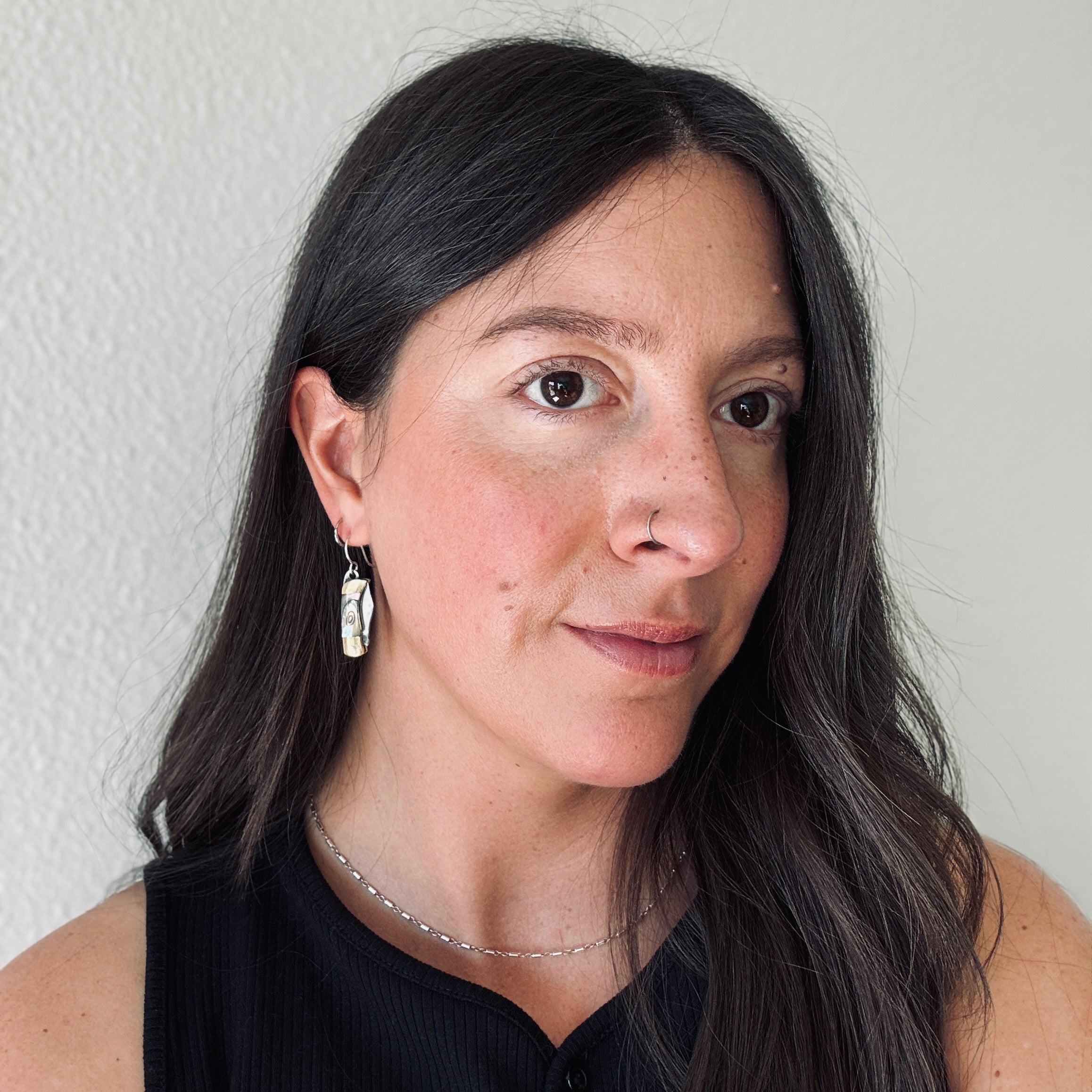 Billie Abalone inlay on miniature pocket knife earrings with or without circle hanging on ear wire