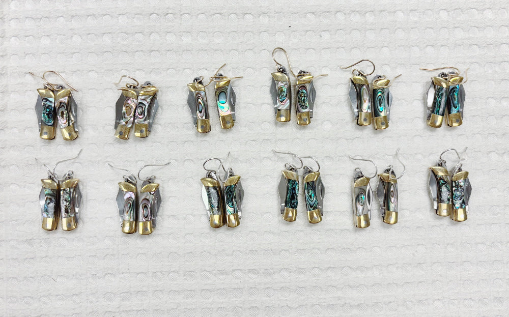 Billie Abalone Pocketknife Earrings
