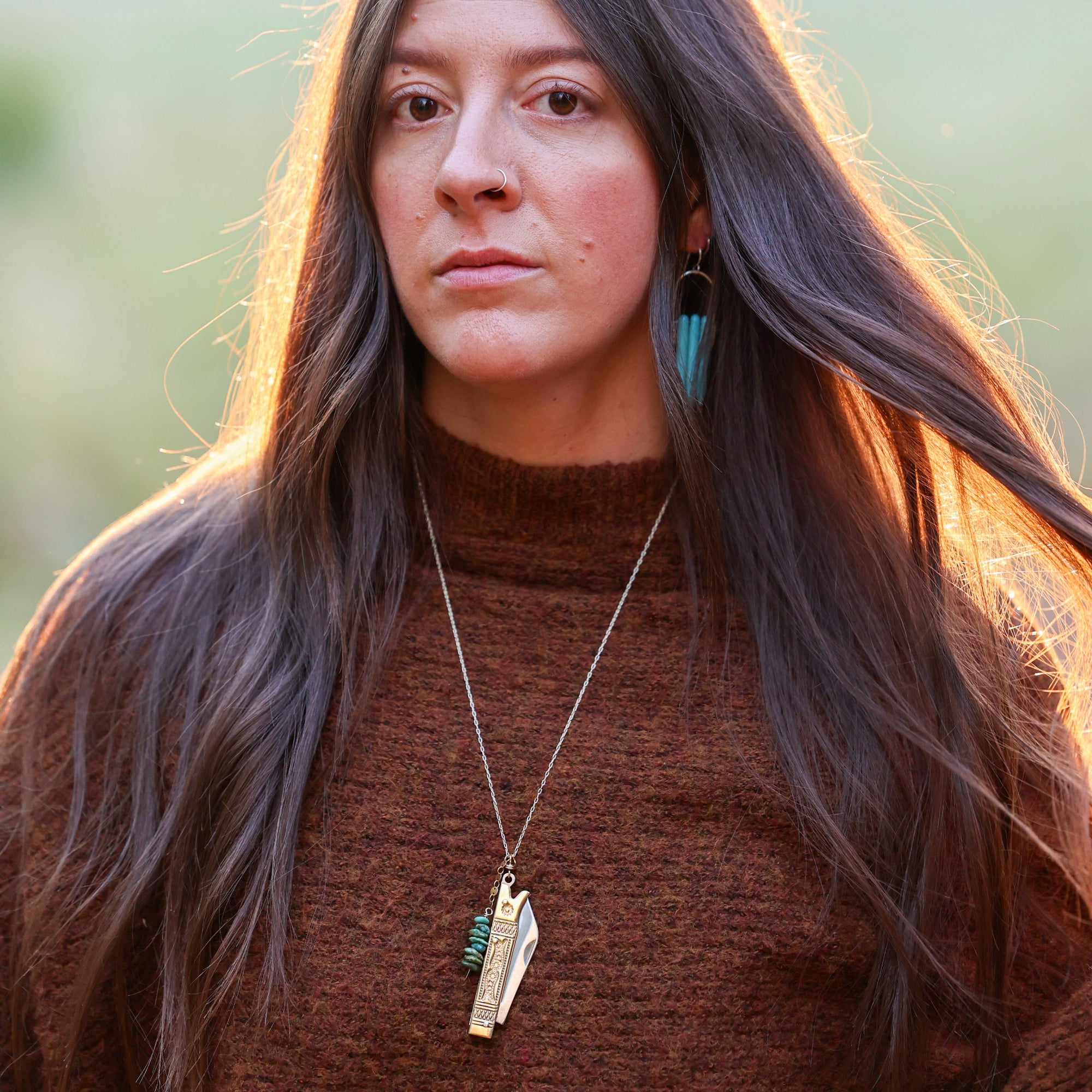 antique pocketknife necklace