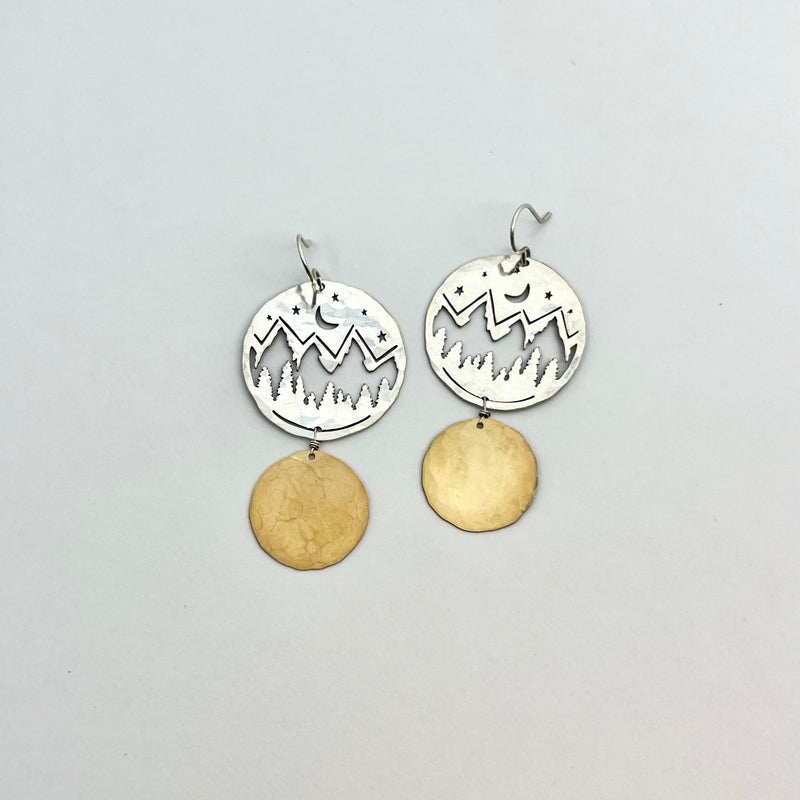 medium sized stamped brass earrings