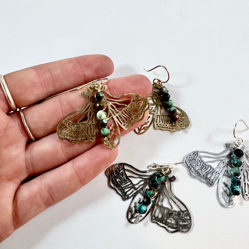 Peppered Moth Earrings