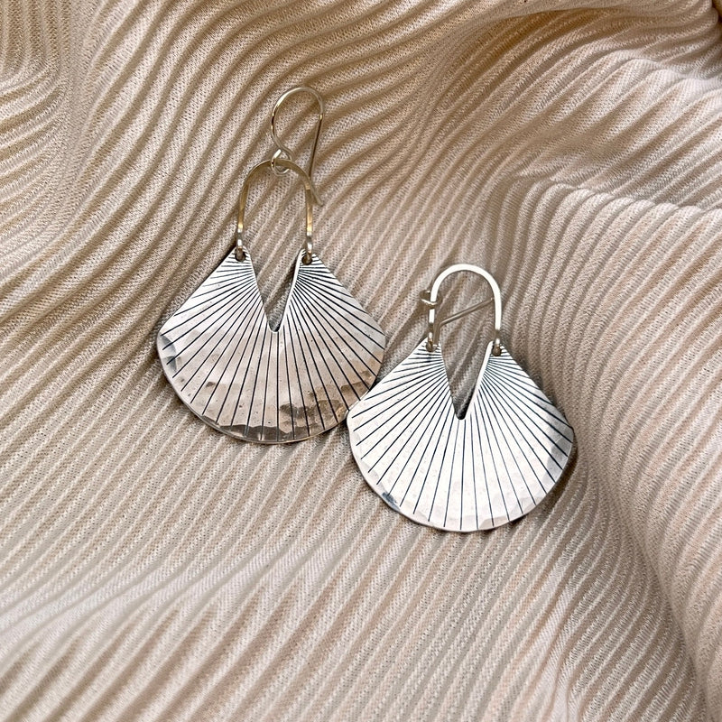 silver earrings
