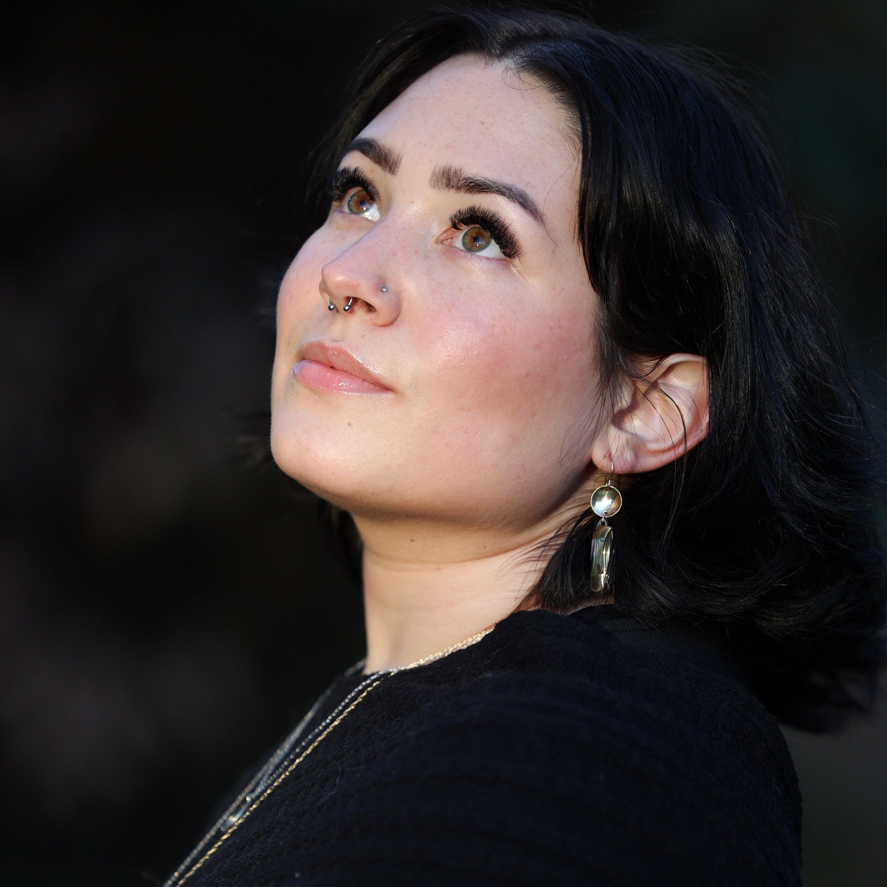 pocketknife earrings with circle