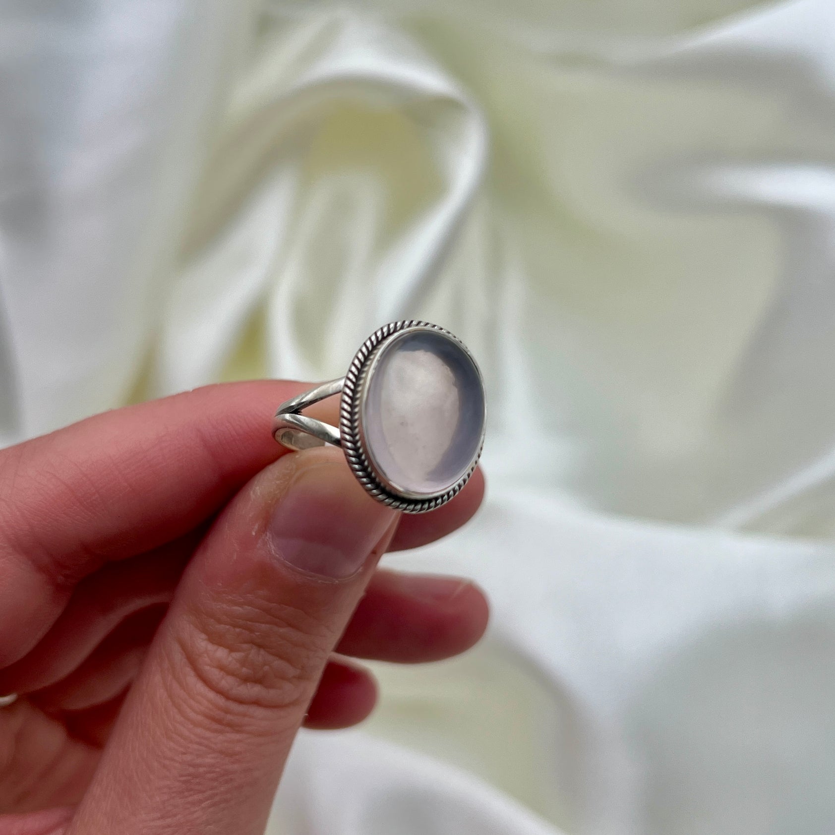 Rose Quartz Ring: Size 8