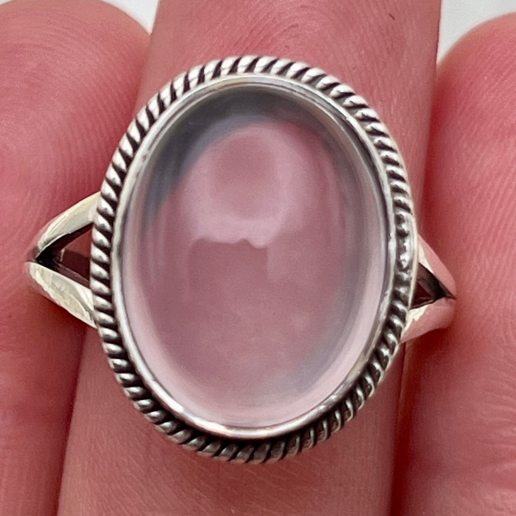 Rose Quartz Ring: Size 8