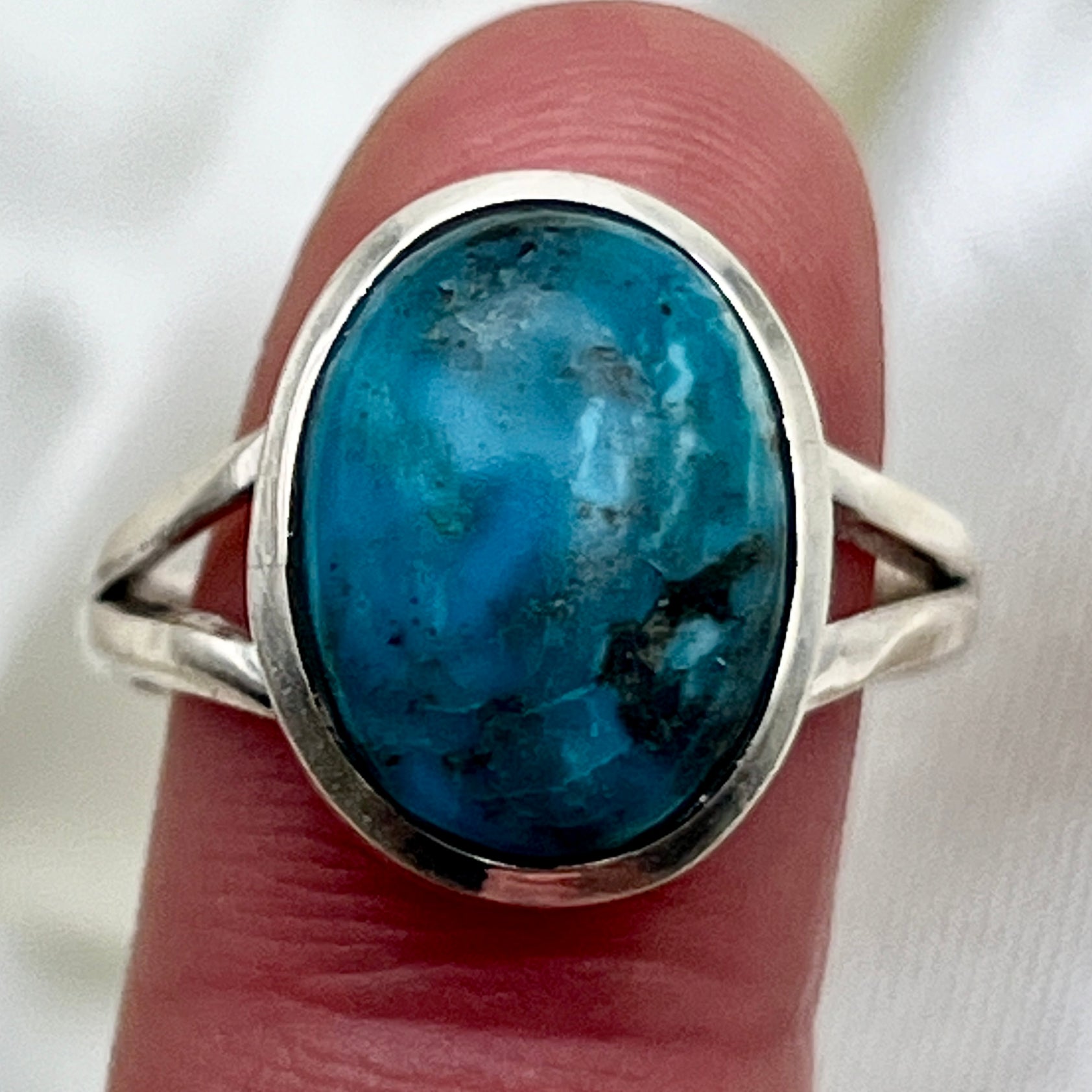 Turquoise Gemstone Ring: Size 7.5
