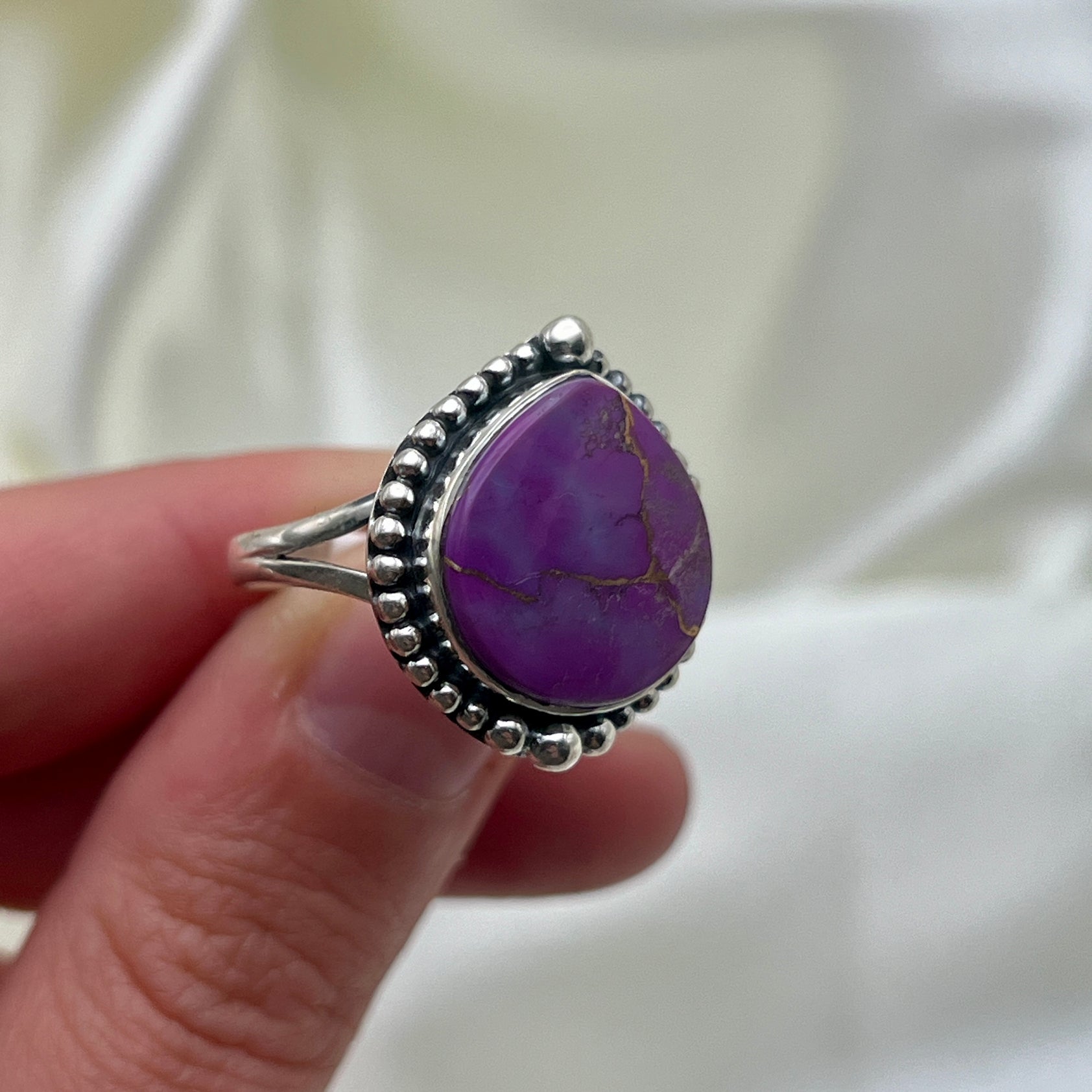 Purple Turquoise Ring: Size 9
