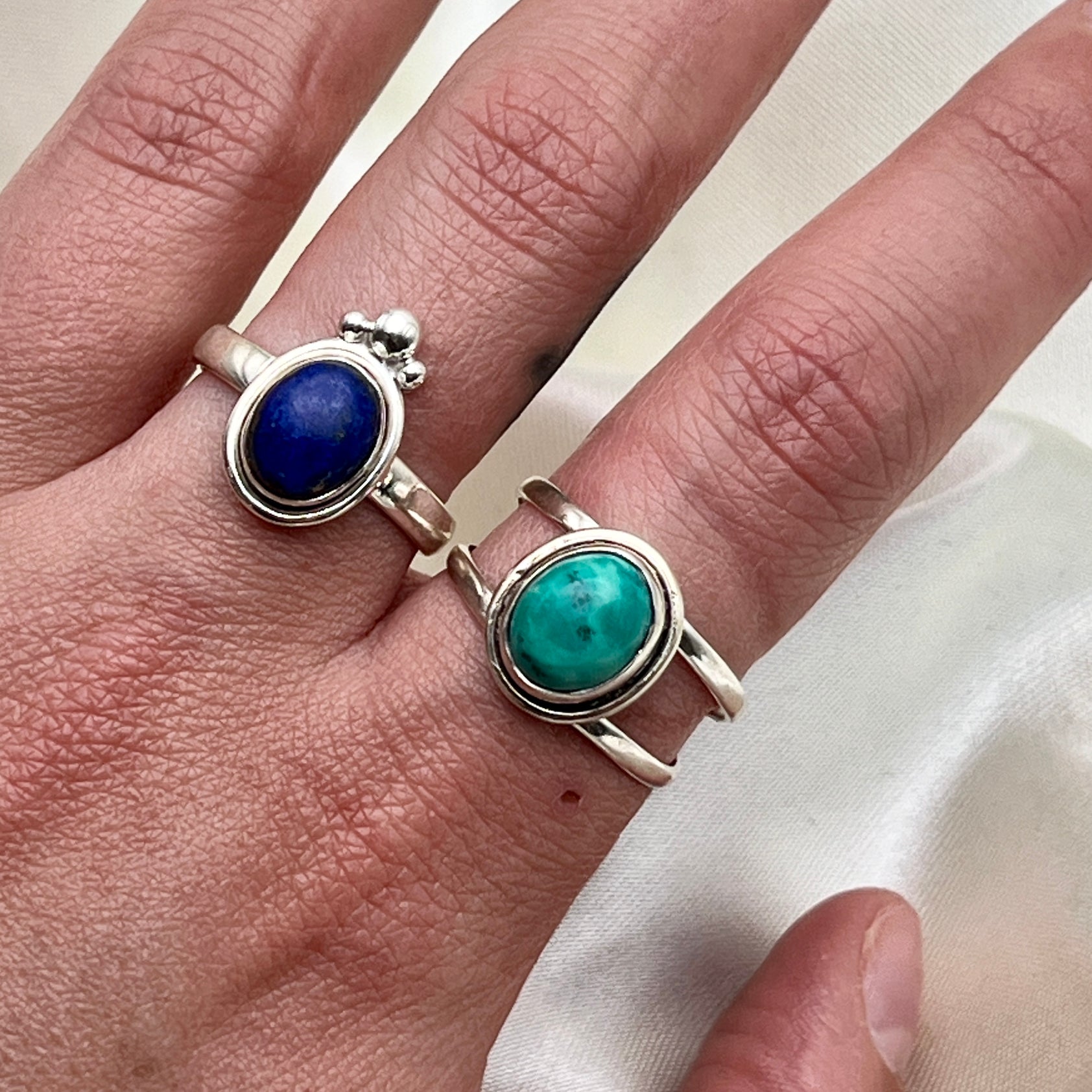 Turquoise Magnesite Ring: Size 9