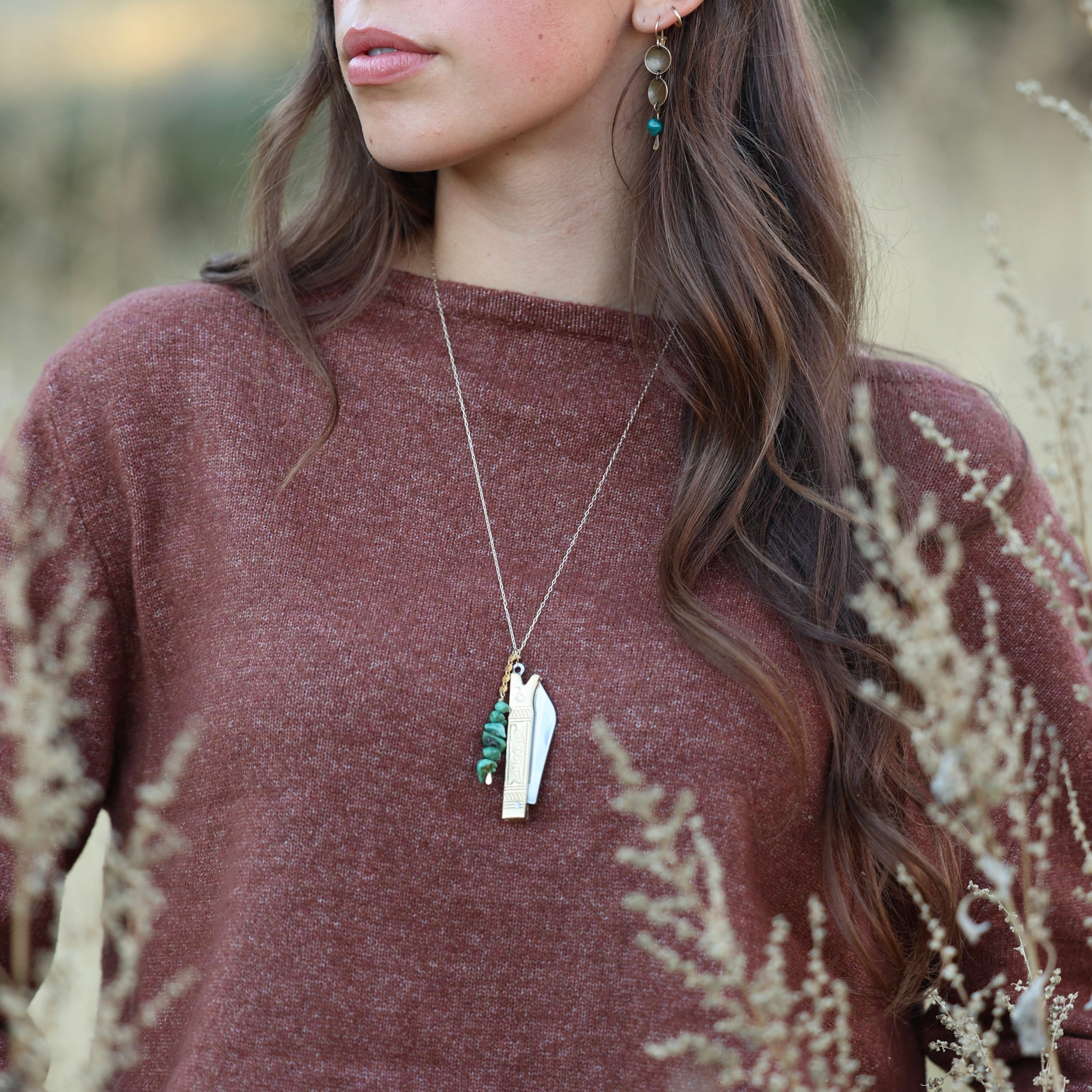 Pocketknife working functional tool necklace