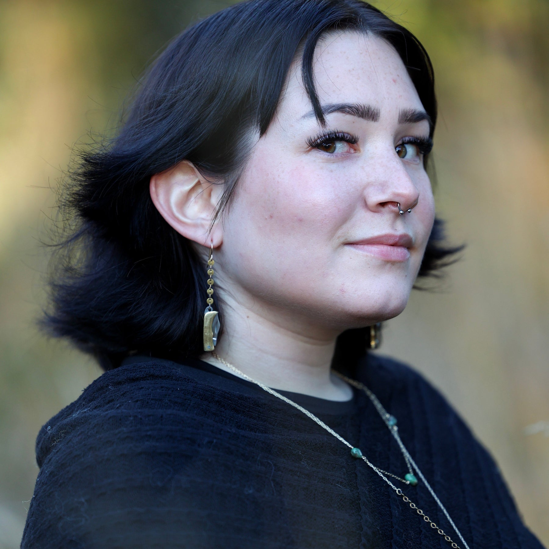 stealth pocketknife earrings in gold