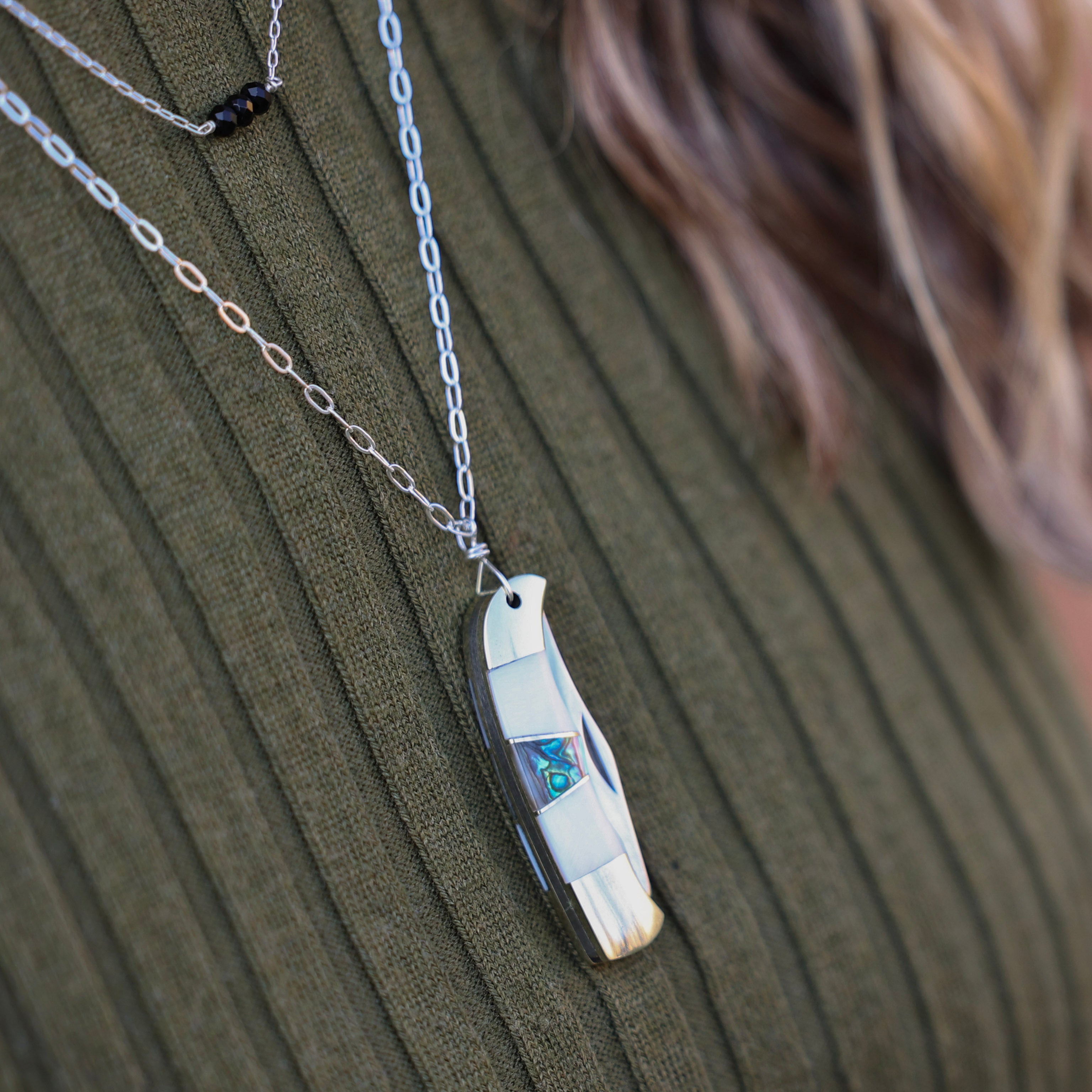 pocketknife necklace