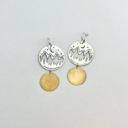 medium sized stamped brass earrings