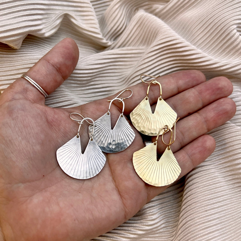 gold and silver earrings