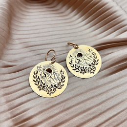 medium sized stamped brass earrings